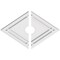 Ekena Millwork Diamond Architectural Grade PVC Ceiling Medallion, 24"W x 16"H x 3"ID x 8 1/2"C x 1"P, Two-Piece CMP24X16DD2-03000 - alternate 1